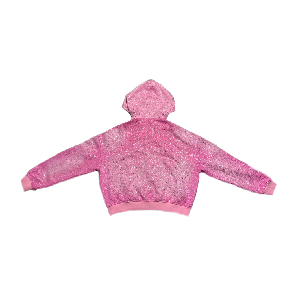 PINK SUN WASH EMBELLISHED ZIP UP
