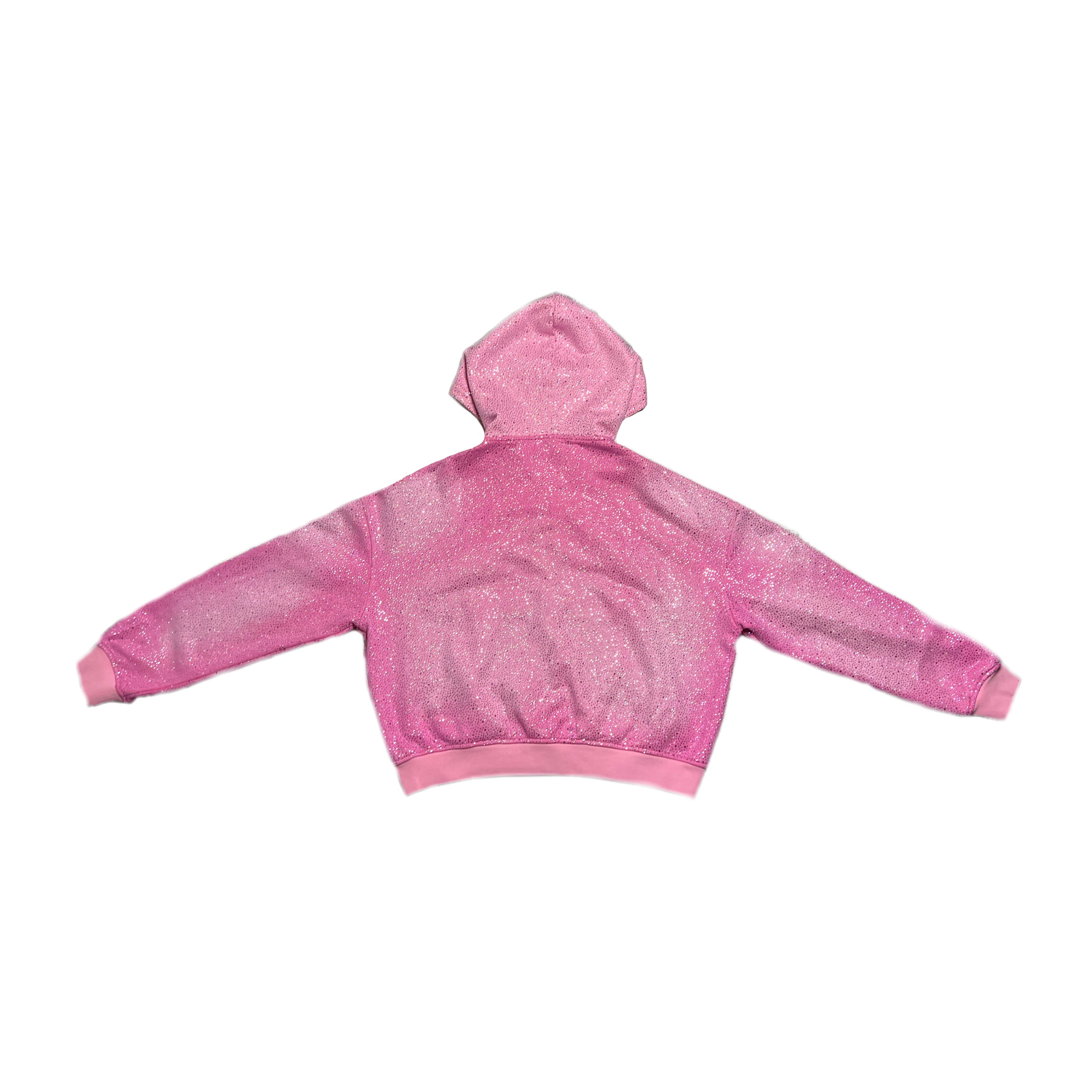 PINK SUN WASH EMBELLISHED ZIP UP